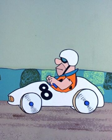 fred flintstone driving car