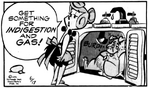 Wilma with a pigasaurus garage disposal from a June 17, 1979 comic strip.