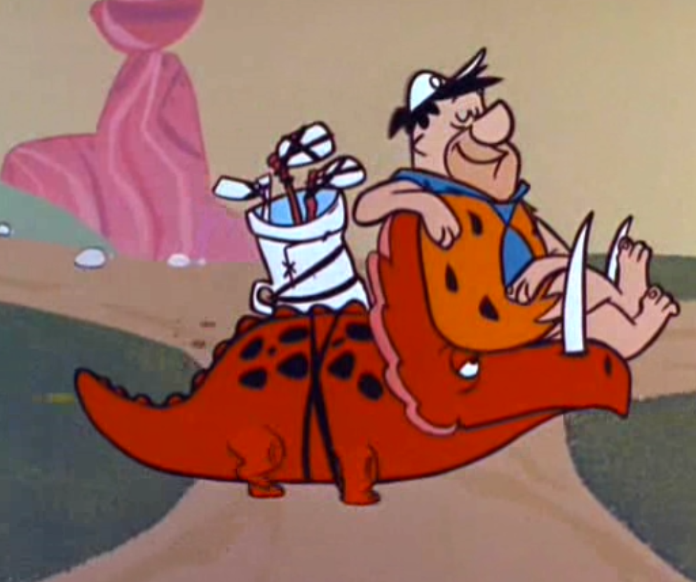 Il golf con i dinosauri, Fred Flintstone gioca a golf [Video]