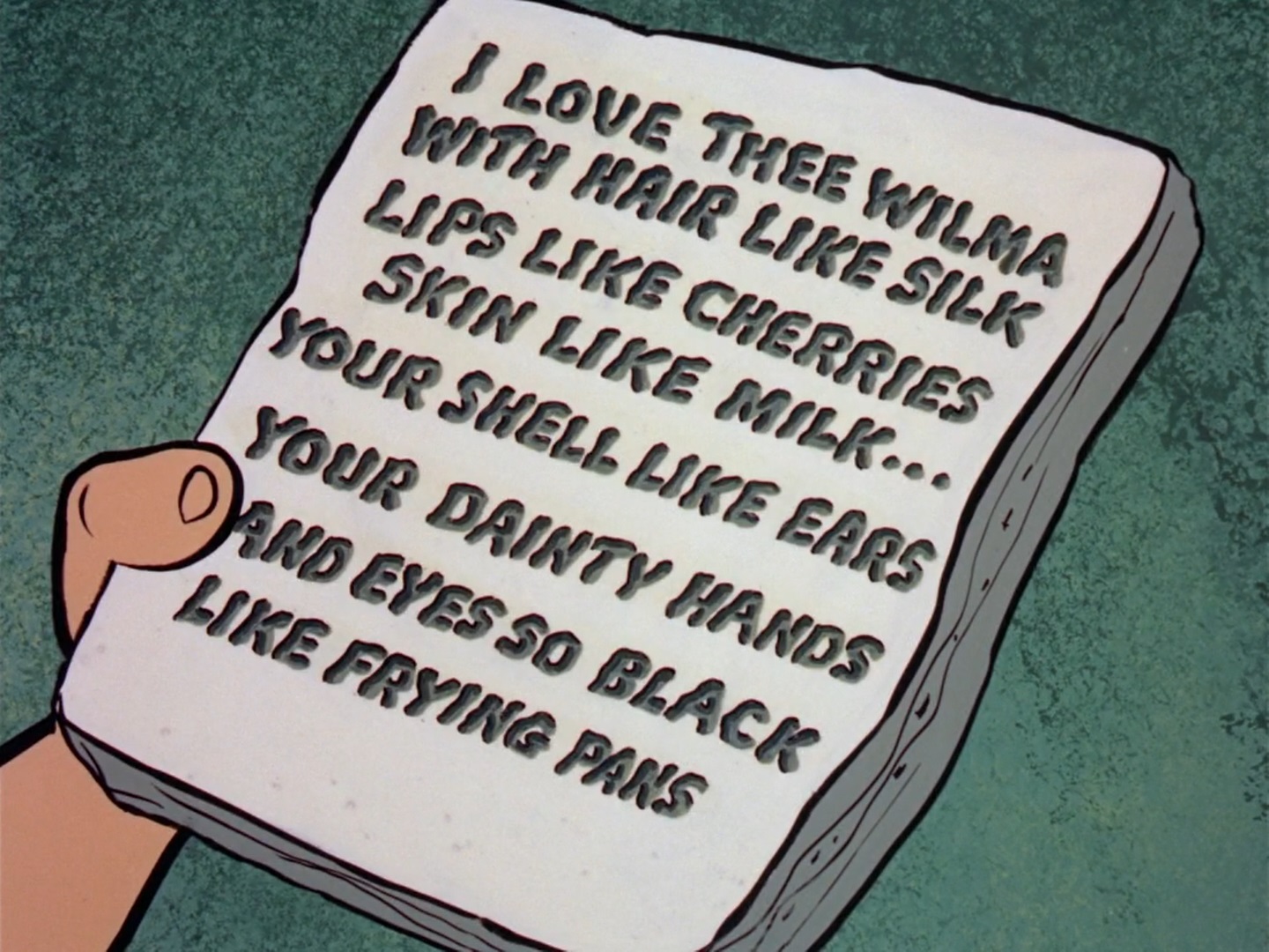 Fred flintstone writing best sale