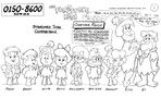 The Flintstone Kids - Model Sheet - Set II - 1 - Size Comparison