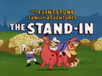Fred riding Tony the Wonder Horseasaurus in a title card from "The Stand-In" in The Flintstone Comedy Show.