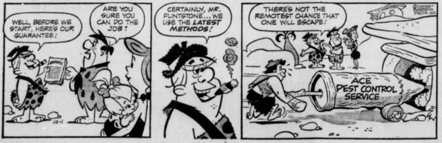 The Flintstones Comic Strip - Oct. 1, 1963