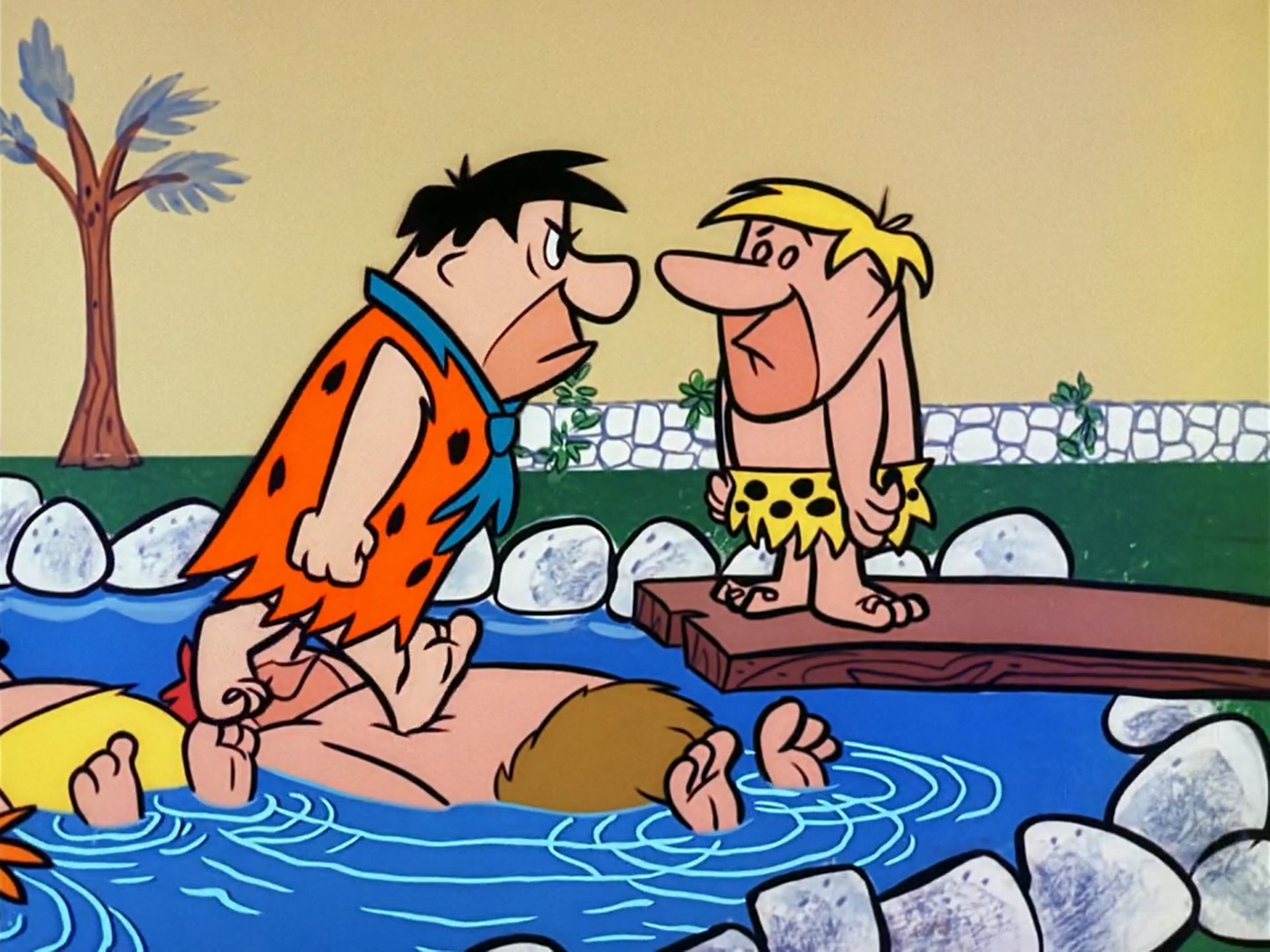 the flintstones the swimming pool