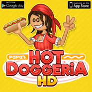 Bruna aprobando Papa's Hot Doggeria HD