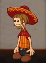 Mitch con un sombrero.