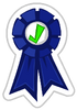 Blue Ribbon Sticker
