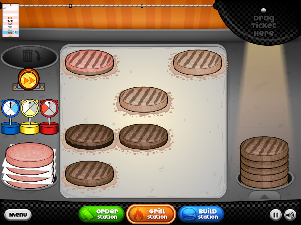 Papas Games on X: Grill Hamburgers in Papa's Burgeria Game https