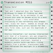 Transmission #011 (1/2)