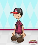 A Custom Worker wearing the Whiskview Black Birds uniform