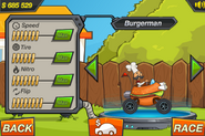 Papa Louie in Madman Racing 2, known as "Burgerman"