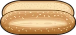 Hot Doggeria Hoagie Roll (Transparent)