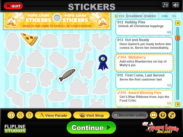 Papa's Scooperia - All Recipes Unlocked + All Stickers + All Outfits 