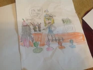 A drawing of Perri not liking her order