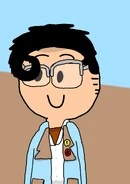 Moe (Sky Blue and Khaki Background)