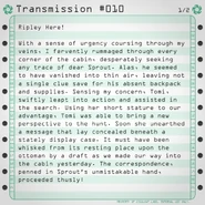 Transmission #010 (1/2)