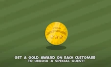 Papa's Pizzeria telling the player how to unlock Papa Louie.