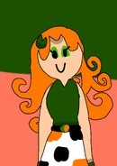 Koilee (Dark Green and Salmon Background)