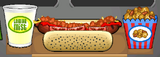 Pinch Hitwell's regular order in Papa's Hot Doggeria HD