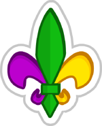 Mardi Gras' sticker