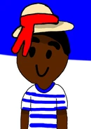 Deano (Indigo and White Background)