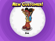 Unlocking Zoe during Groovstock in Papa's Bakeria