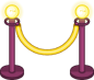 Furni velvet rope purple