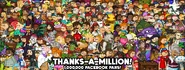 An image with "all of (Flipline's) favorites from the Flipverse" to celebrate 1 million Facebook fans