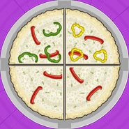 Astra's regular order in Papa's Pizzeria Deluxe