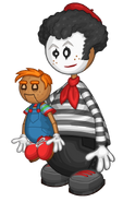 Boopsy (Mime) and Bill (Possessed doll, Chucky)