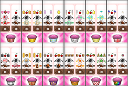 My order tickets throughout the holidays for Papa's Cupcakeria HD