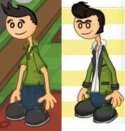 Left picture: Allan's old appearance in Papa's Pizzeria. Right picture: Allan's current appearance that is used in all Papa Louie games starting from Papa's Taco Mia!