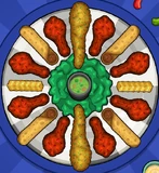 Skip's regular order in Papa's Wingeria To Go!