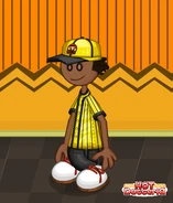 Taylor wearing the Maple Mountain Flapjacks uniform