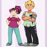 Mindy and Whiff by aronora