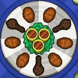 Utah's order during Summer Luau in Papa's Wingeria To Go!