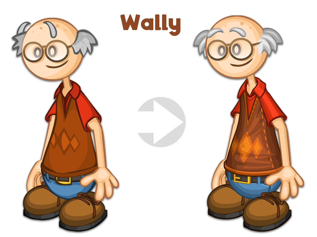 I made a backstory for Wally in 1962 when he met Papa Louie. : r