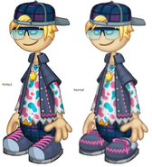 His shoes in his Style B were changed in Papa Louie Pals.