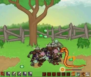 A Cindersnake attacking soldiers