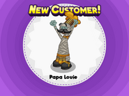 Papa Louie being unlocked in Papa's Pizzeria HD