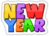 New Year Sticker