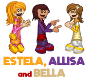 Estela's unknown blog post along Allisa and Bella.