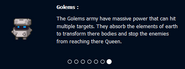 The blurb for Golems