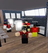 The employees of McDonald's Floptropica (Potential Error?)