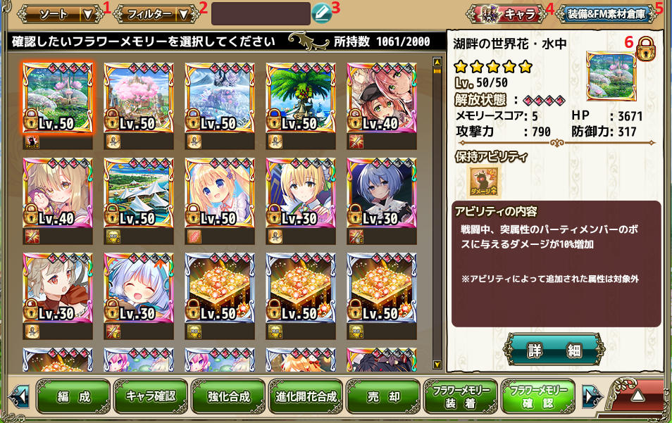 Flower Knight Girl Equipment