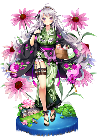 Echinacea Hotspring Yukata Flower Knight Girl Wikia Fandom Echinacea Hotspring Yukata Flower Knight Girl Wikia Fandom