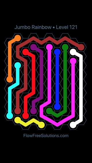Jumbo Rainbow Levels (121-150)/Hexes | Flow Free Wiki | Fandom