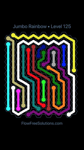 Jumbo Rainbow Levels (121-150)/Hexes | Flow Free Wiki | Fandom