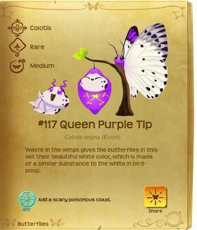Queen Purple Tip | Flutter Butterfly Sanctuary Wiki | Fandom