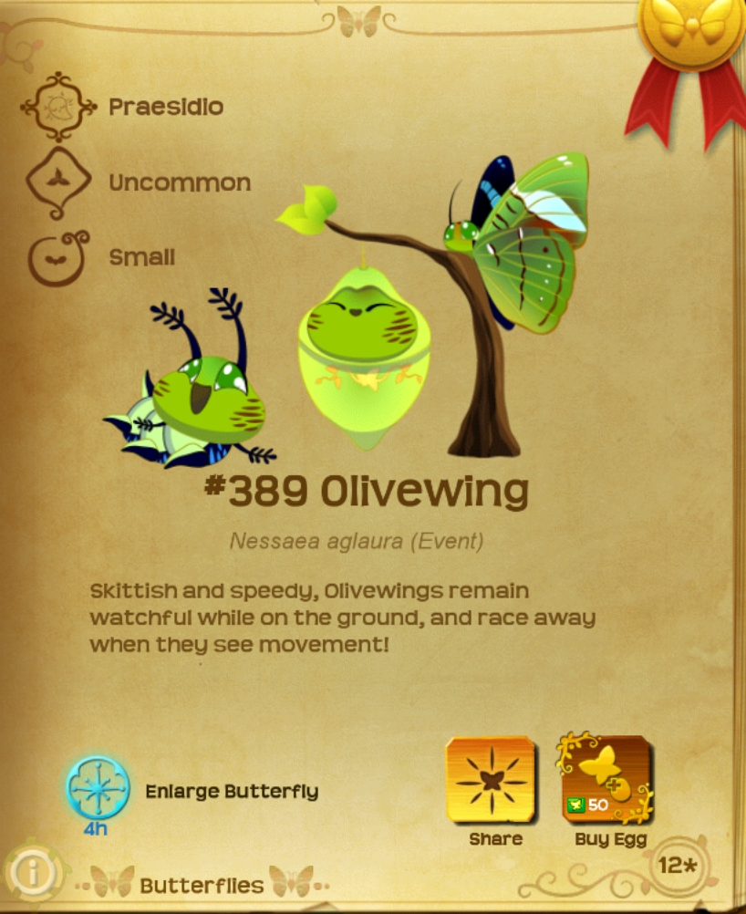 Olivewing | Flutter Butterfly Sanctuary Wiki | Fandom